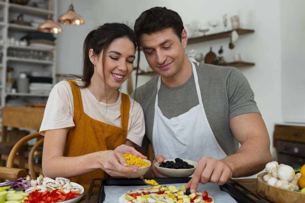 Couple -cooking-together