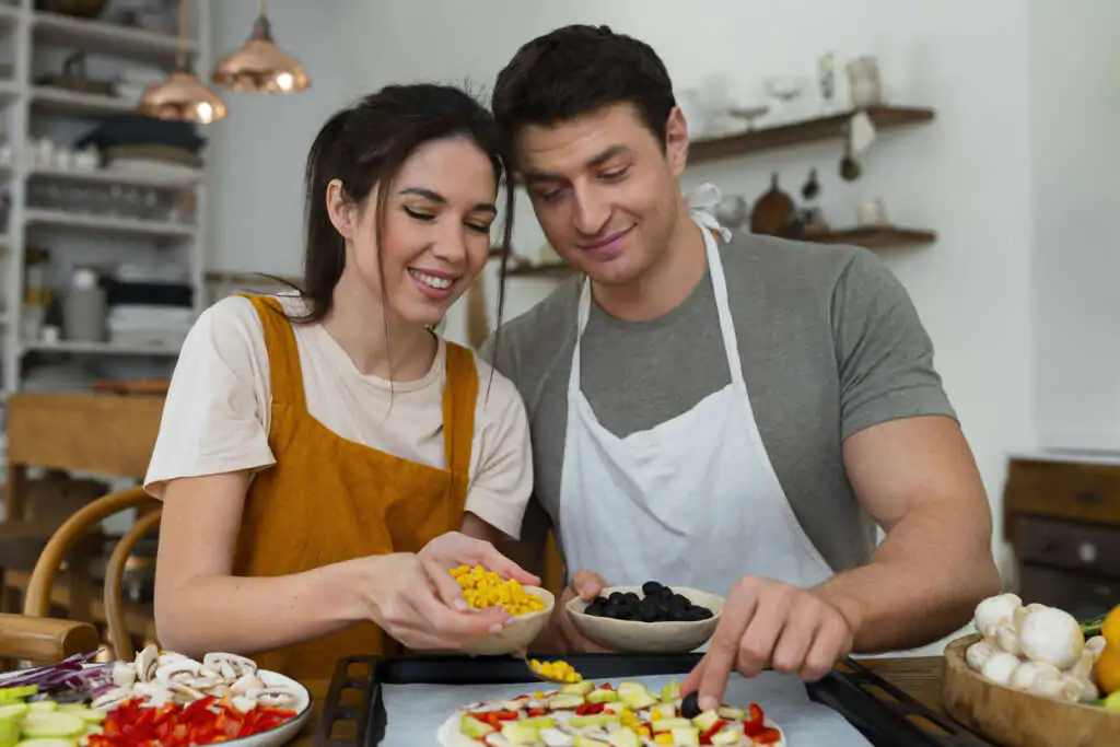 Couple -cooking-together
